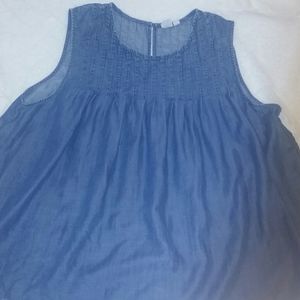GAP denim pleated top
